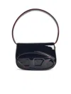Diesel '1dr' Burgundy Liquid Effect Polyurethane Bag In Black