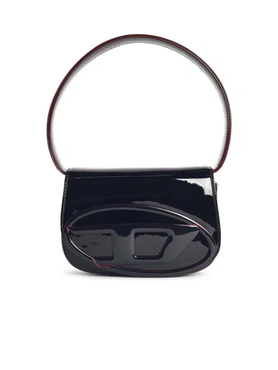 Diesel '1dr' Burgundy Liquid Effect Polyurethane Bag In Brown