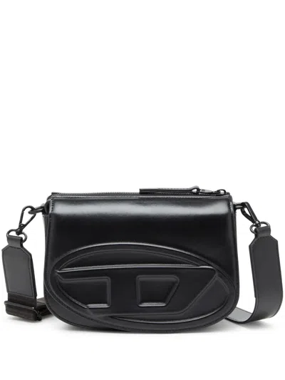 Diesel Camera Bag In Premium Leather In Black