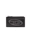 Diesel Rectangular Black Polyamide Clutch With Oval Emblem In Black