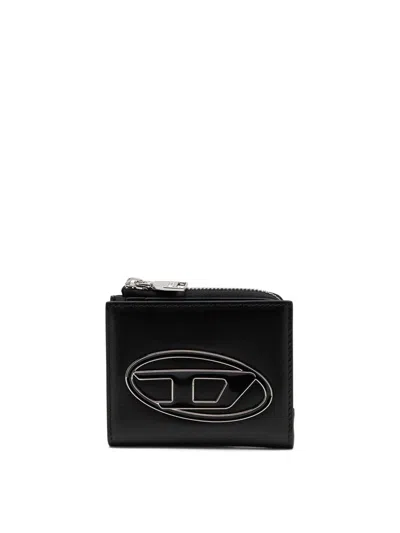 Diesel 1dr Card Holder Zip L In Negro