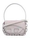 Diesel Chain Cross-body Bag With Adjustable Strap In Grey