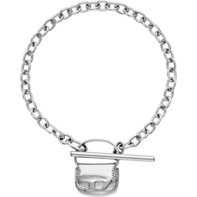 Diesel ® 1dr Charm Chain Bracelet In Silver