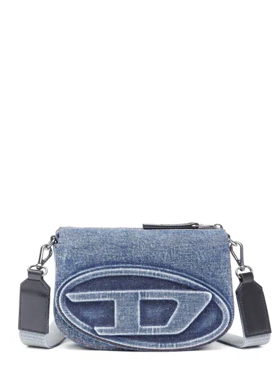 Diesel 1dr Denim Camera Bag In Blue