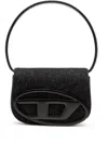 Diesel 1dr Denim Shoulder Bag In Black