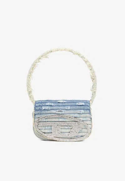 Diesel 1dr Denim Shoulder Bag In Blue
