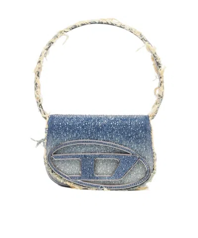 Diesel 1dr Denim Shoulder Bag In Blue