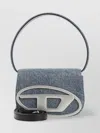 Diesel Denim Leather D Shoulder Bag In Metallic