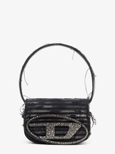 Diesel 1dr Denim Shoulder Bag With Used Effect