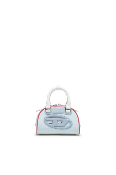 Diesel 1dr Dome-colour-block Mini Bowling Bag In Blue