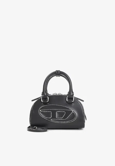Diesel 1dr Dome Crossbody Bag In Black