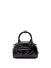 Diesel Womens T8013 1dr Dome Leather Cross-body Bag In Black