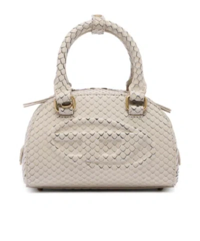 Diesel 1dr Dome Snake-print Tote Bag In Neutral