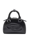 Diesel 1dr Dome-mini Crossbody Bag In Nappa Leather In Black