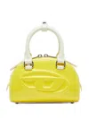 Diesel 1dr Dome Embossed Logo Crossbody Bag In Yellow
