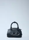 Diesel Womens T8013 1dr Dome Leather Cross-body Bag In Black