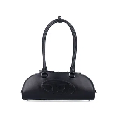 Diesel 1dr Dome Leather Bag Black Cow Shoulder