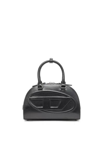 Diesel 1dr Dome-leather Bowling Bag In Black