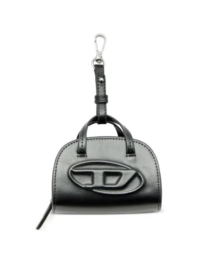 Diesel 1dr Dome Logo-embossed Charm In Black
