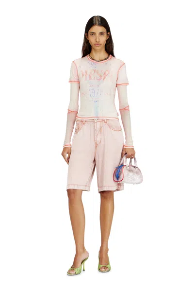 Diesel 1dr Dome-mini Bowling Bag With Animal Print