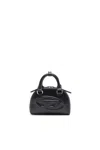 Diesel 1dr Dome-mini Crossbody Bag In Nappa Leather In Black