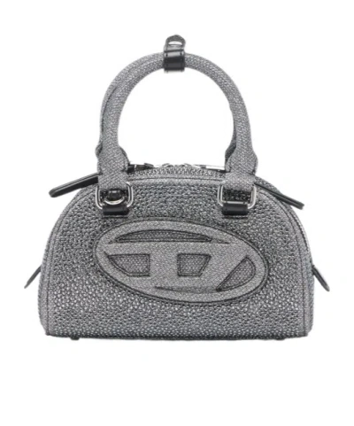 Diesel 1dr Dome Rhinestone-embellished Tote Bag In Neutral