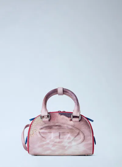 Diesel 1dr Dome Small Bowling Handbag In Pink