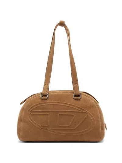 Diesel 1dr Dome Tote Bag In Brown Leather