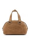 Diesel Mini Bowling Handbag With Adjustable Strap In Brown