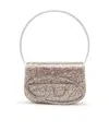 Diesel Structured Bag In Glittery Leather In Nude