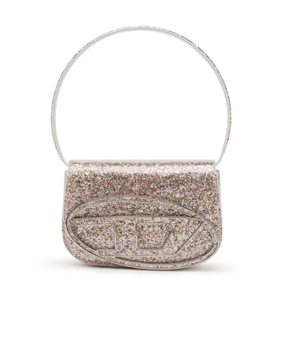DIESEL 1DR GLITTER-EMBELLISHMENT SHOULDER BAG