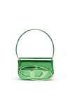 Diesel 1dr-iconic Shoulder Bag In Mirrored Leather In Green