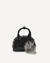 Diesel Black Calf Leather Bos Taurus Shoulder Bag In Black