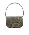 Diesel Printed Synthetic Leather 1dr Shoulder Bag In Gray