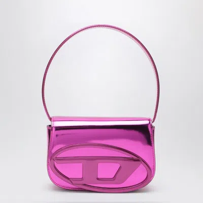 Diesel 1dr Iconic Bag In Mirrored Fuchsia Leather Women In Pink