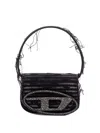 Diesel 1dr Bag In Jeans Canvas With Crystals
