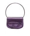 Diesel Iconic Mirrored Leather Shoulder Bag In Black