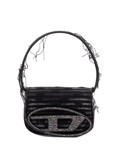 Diesel `1dr` Iconic Shoulder Bag In Black