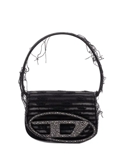 Diesel `1dr` Iconic Shoulder Bag In Black