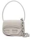 Diesel 1dr-iconic Shoulder Bag In Arid Leather In Gray