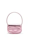 Diesel 1dr-iconic Shoulder Bag In Mirrored Leather In Pink
