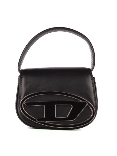 Diesel 1dr-iconica Nappa Shoulder Bag In Nero