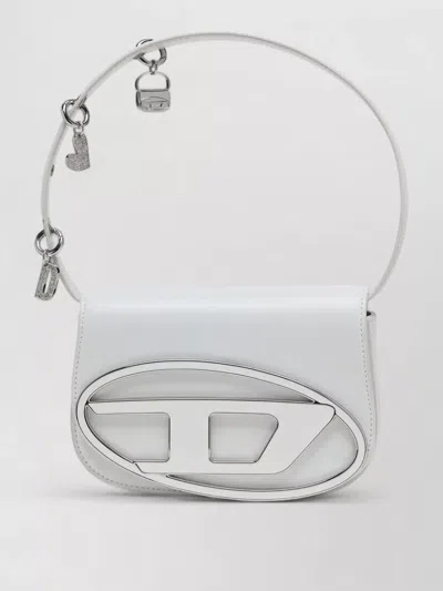 Diesel 1dr Leather Crossbody Bag Top Handle In White