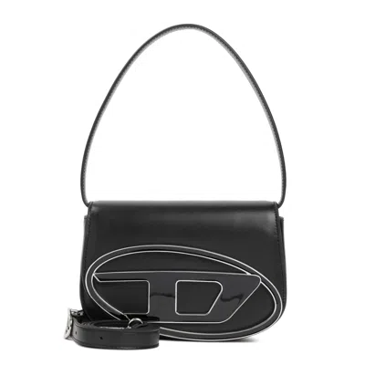 Diesel 1dr Leather Handbag In Black