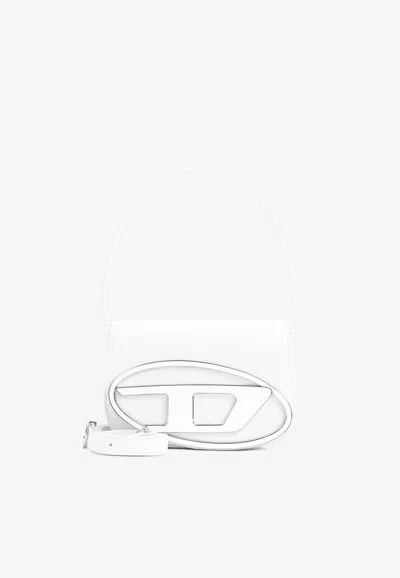 Diesel 1dr Leather Shoulder Bag In White
