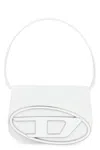 Diesel Womens White 1dr Logo-plaque Leather Shoulder Bag