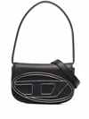Diesel Black Leather 1dr Shoulder Bag In Black