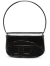 Diesel 1dr Mirror Leather Shoulder Bag In Black