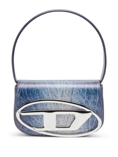 Diesel 1dr Leather Shoulder Bag In Blue