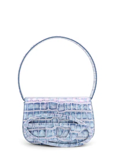 Diesel 1dr Leather Shoulder Bag Con Logo Oval D In Multicolor